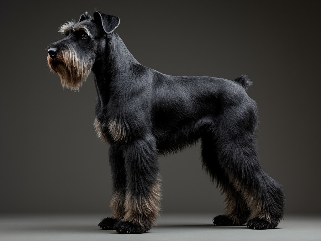 schnauzer géant debout